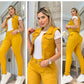 CONJUNTO 4 PIEZAS - BLUSA,CHALECO,PANTALON, CORREA