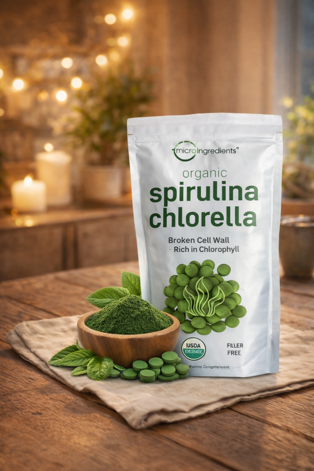 🌿 Spirulina + Chlorella Orgánica