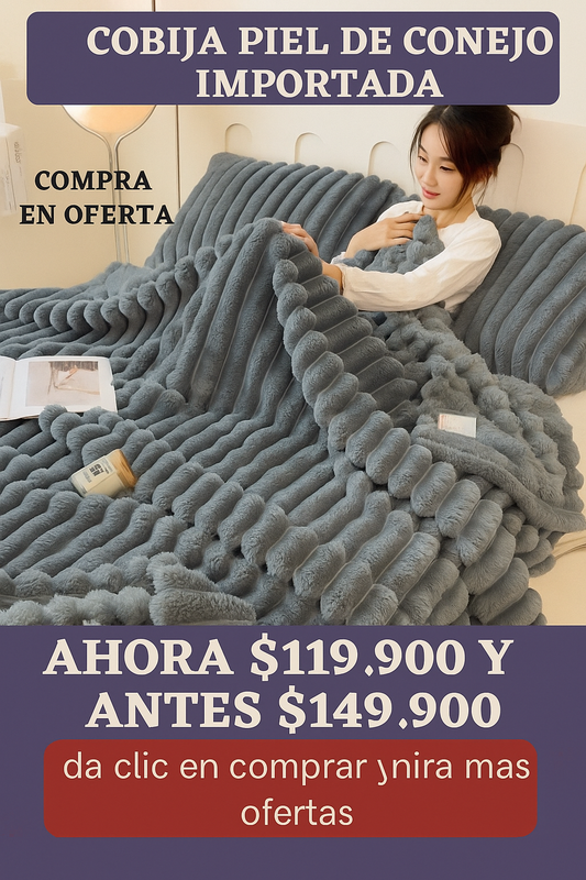 COBIJA PIEL DE CONEJO