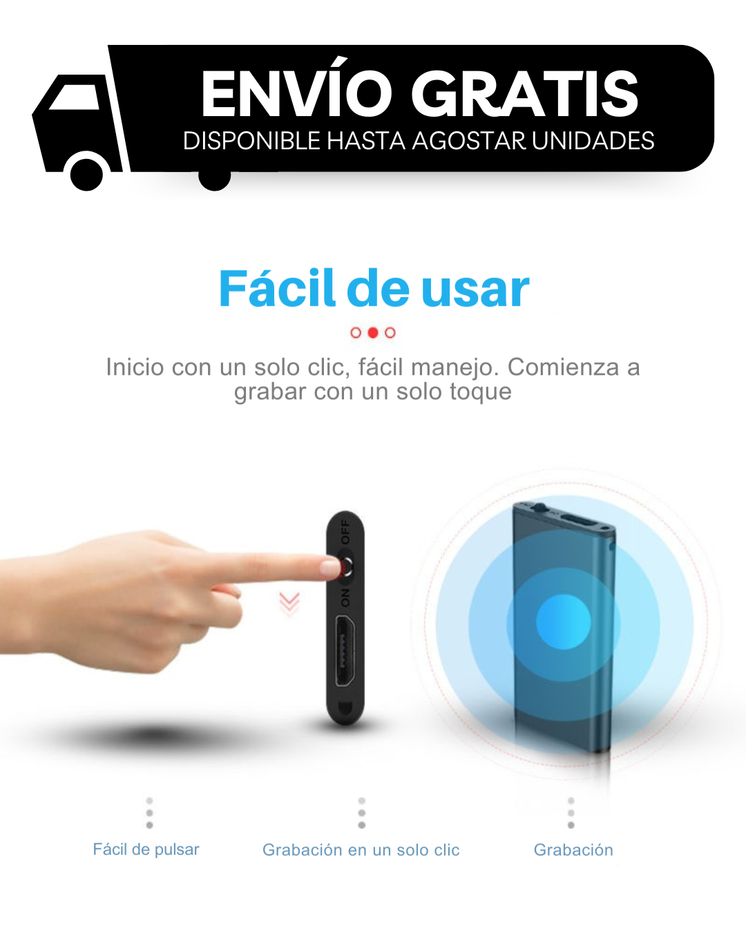 🎙️ MINI GRABADORA DE VOZ PORTÁTIL🎙️